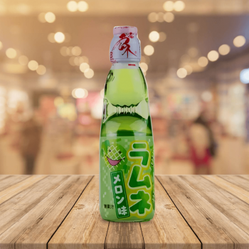 Hatakosen Melon Ramune Soda 哈達哈密瓜味彈珠汽水