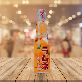 Hatakosen Orange Ramune Soda 哈達橙味彈珠汽水