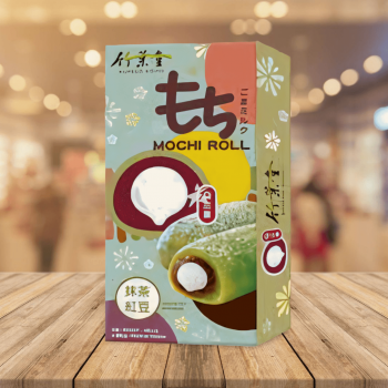 Bamboo House Q-3-Matcha Red Bean Milk Mochi  竹葉堂Q三重-抹茶紅豆捲心麻糬 150g