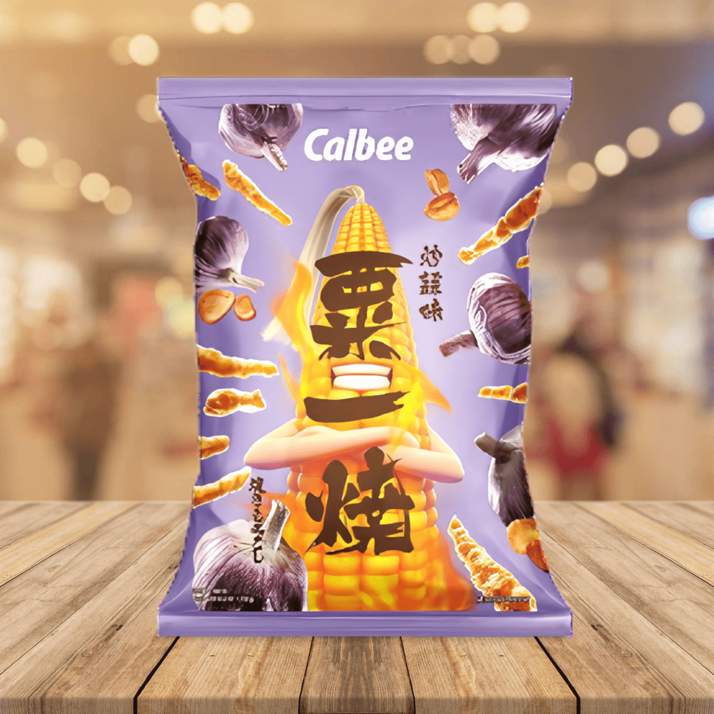 Calbee Grill A Corn-Fried Garlic 卡樂B炒蒜味粟一燒 80g