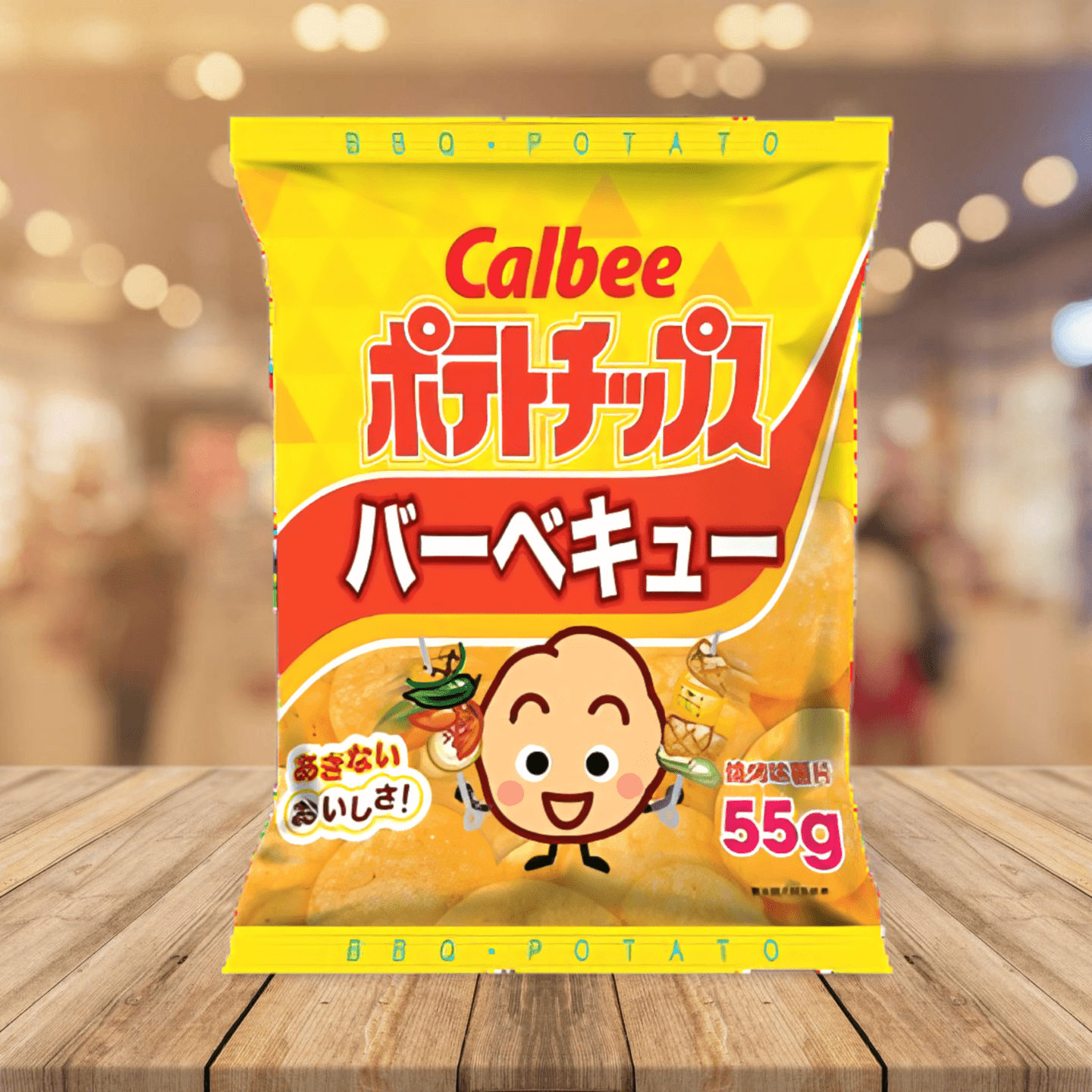 Calbee Potato Chips-BBQ 卡樂B燒烤味薯片 105g