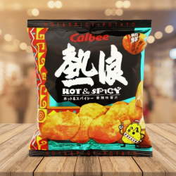 Calbee Potato Chips-Hot & Spicy 卡樂B熱浪香辣味薯片 105g