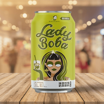 Madam Hong Lady Boba Matcha Latte Bubble Tea 洪大媽波波小妞抹茶珍珠奶茶 315ml
