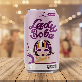 Madam Hong Lady Boba Taro Bubble Tea 洪大媽波波小妞芋香珍珠奶茶 315ml