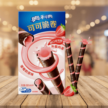 Oreo Cocoa Crispy Rolls-Strawberry Milkshake  奧利奧奧利奧可可脆卷-草莓奶昔味 50g