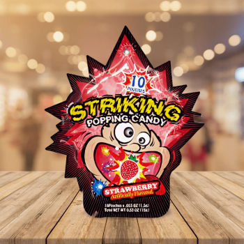 Striking Popping Candy Strawberry 索勁爆炸糖士多啤梨味 15g-30g