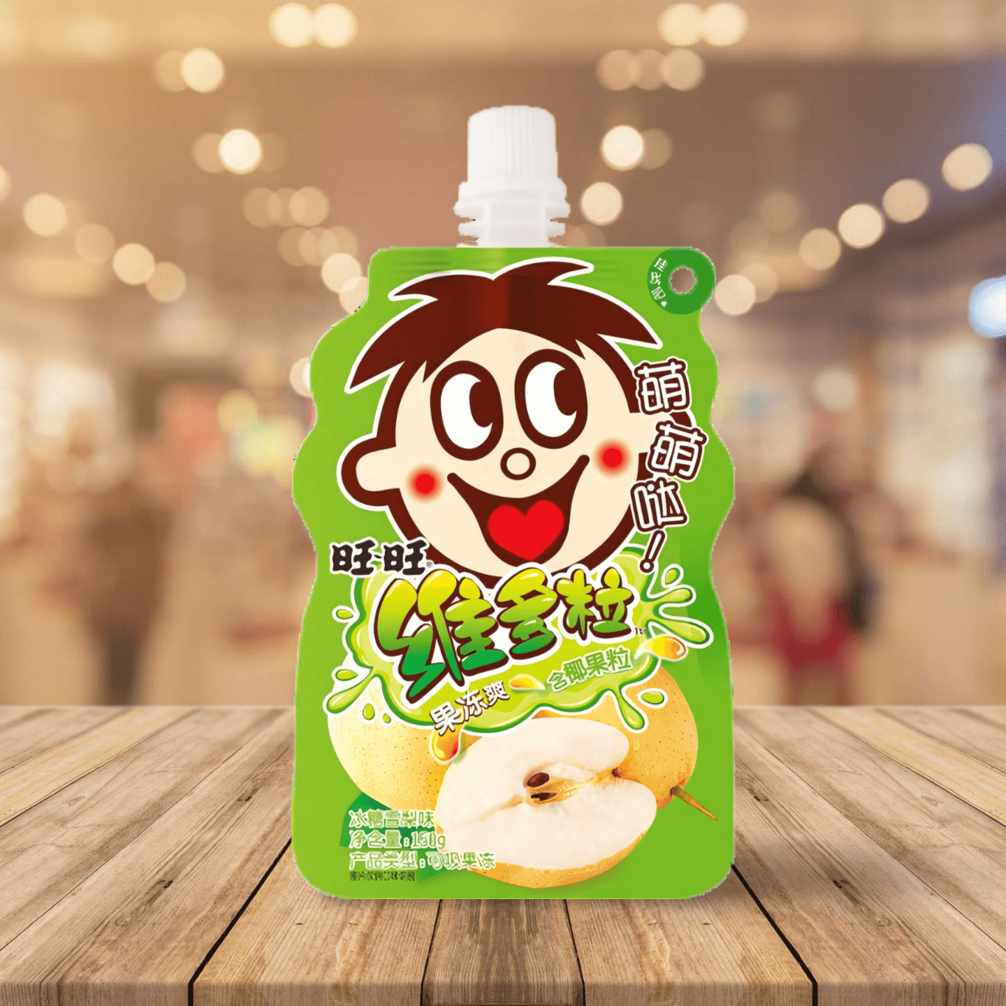 Want Want Jelly Drink-Pear 旺旺維多粒果凍爽-冰糖雪梨味 150g